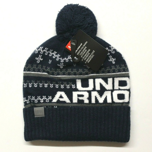 under armour navy blue beanie